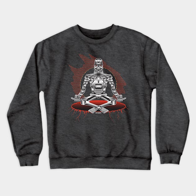 The Meditator Crewneck Sweatshirt by wolfkrusemark